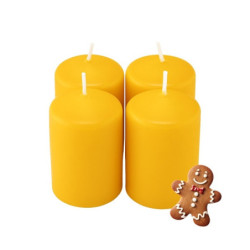 Mézeskalács illatú adventi gyertya * henger - 4 db-os 4x6 cm