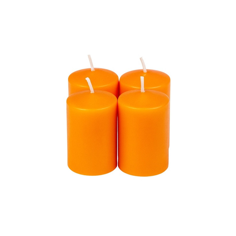 Narancs illatú adventi gyertya * henger - 4 db-os 4x6 cm