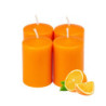 Narancs illatú adventi gyertya * henger - 4 db-os 4x6 cm