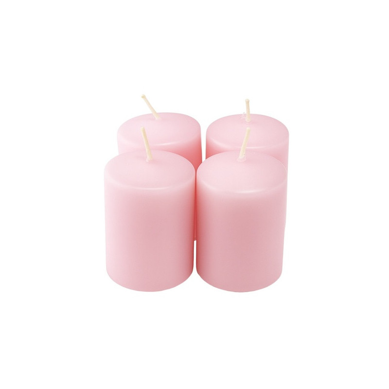 Rózsa illatú adventi gyertya * henger - 4 db-os 4x6 cm