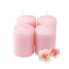 Rózsa illatú adventi gyertya * henger - 4 db-os 4x6 cm