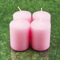 Rózsa illatú adventi gyertya * henger - 4 db-os 4x6 cm