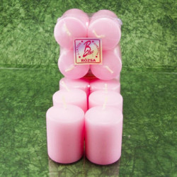 Rózsa illatú adventi gyertya * henger - 4 db-os 4x6 cm