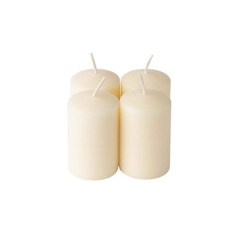 Vanília illatú adventi gyertya * henger - 4 db-os 4x6 cm