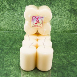 Vanília illatú adventi gyertya * henger - 4 db-os 4x6 cm