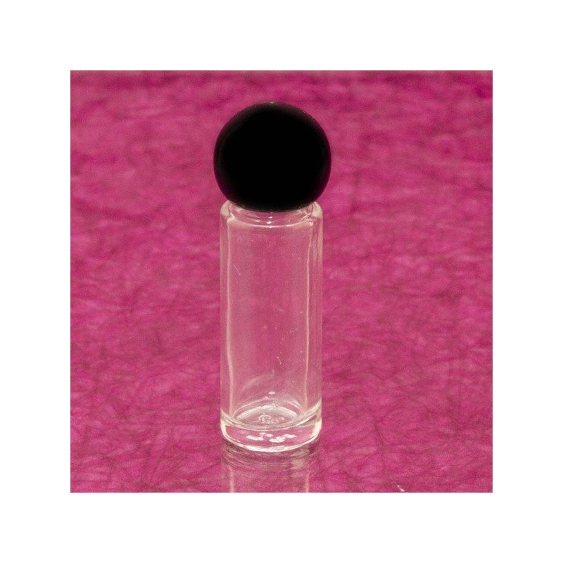 Üvegcse * 5 ml, fekete, gömbölyű kupakkal