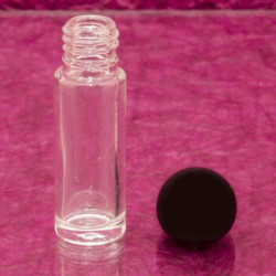 Üvegcse * 5 ml, fekete, gömbölyű kupakkal