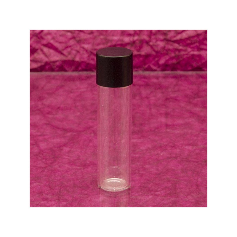 Üvegcse * 6 ml, fekete, egyenes kupakkal
