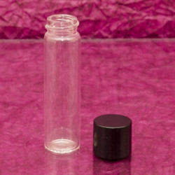 Üvegcse * 6 ml, fekete, egyenes kupakkal
