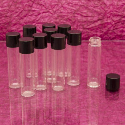 Üvegcse * 6 ml, fekete, egyenes kupakkal