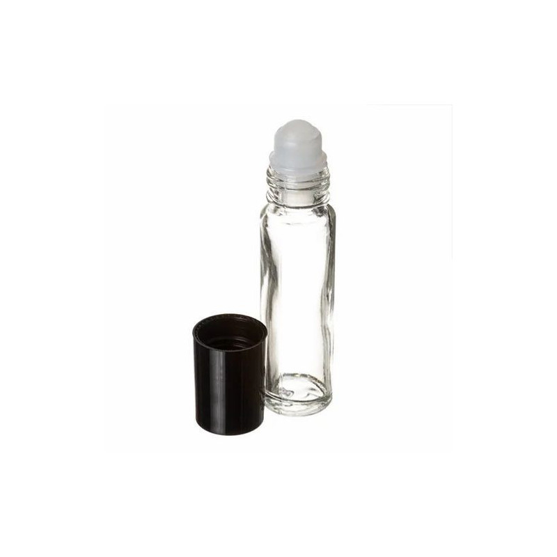 Üvegcse roll-on (golyós) * 5 ml, fekete kupakkal, utántölthető