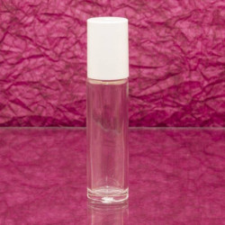 Üvegcse roll-on (golyós) * 10 ml, fehér vagy fekete kupakkal, utántölthető
