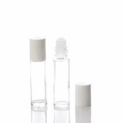 Üvegcse roll-on (golyós) * 10 ml, fehér vagy fekete kupakkal, utántölthető