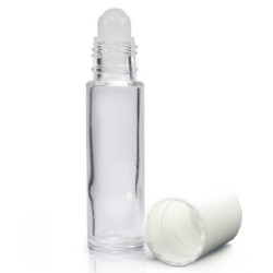 Üvegcse roll-on (golyós) * 10 ml, fehér vagy fekete kupakkal, utántölthető