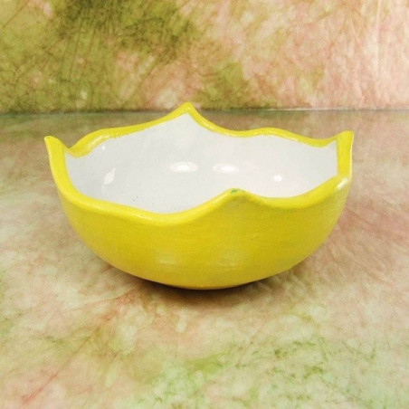"CIKK-CAKK" gyertyatartó * kerámia - sárga