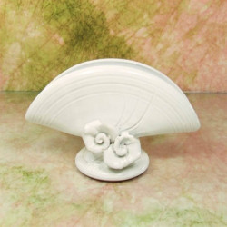 "SZALVÉTATARTÓ" * mázas porcelán - fehér
