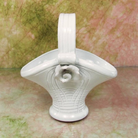 "KOSÁRKA" * mázas porcelán - fehér