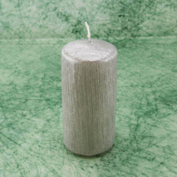 Hengergyertya * bársonyos - ezüst, 5x10 cm