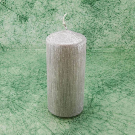 Hengergyertya * bársonyos - ezüst, 6x13 cm