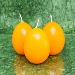 Tojás gyertya * festett - narancssárga 6 cm