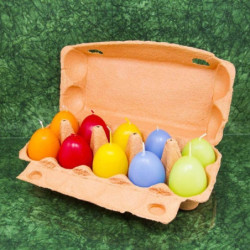 Tojás gyertya * festett - piros 6 cm