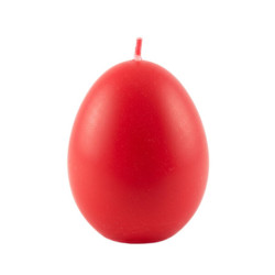 Tojás gyertya * festett - piros 6 cm