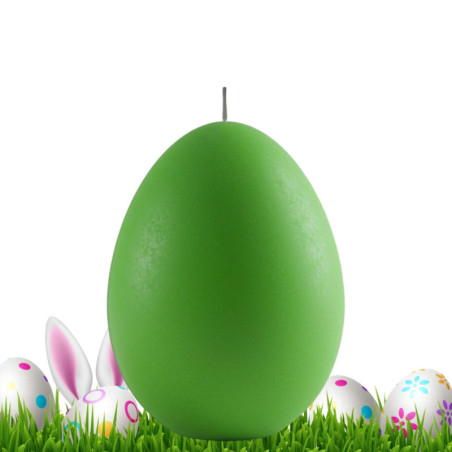 Tojás gyertya * festett - világoszöld 6 cm