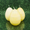 Tojás gyertya * rusztikus - elefántcsont 9 cm