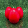 Tojás gyertya * rusztikus - piros 9 cm