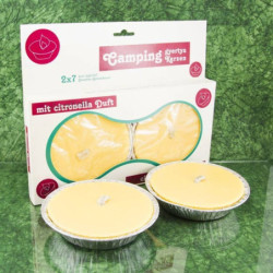 Szúnyogriasztó hatású, citronella camping gyertya - nagy - dobozos 2 db-os 200g/db