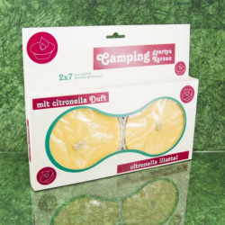 Szúnyogriasztó hatású, citronella camping gyertya - nagy - dobozos 2 db-os 200g/db