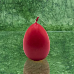 Tojás gyertya * festett - bordó 6 cm
