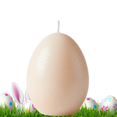Tojás gyertya * festett - krémszínű 6 cm