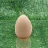 Tojás gyertya * festett - krémszínű 6 cm