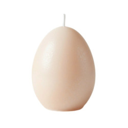 Tojás gyertya * festett - krémszínű 6 cm