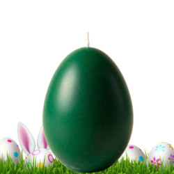 Tojás gyertya * festett - sötétzöld 6 cm