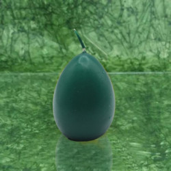 Tojás gyertya * festett - sötétzöld 6 cm