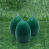 Tojás gyertya * festett - sötétzöld 6 cm