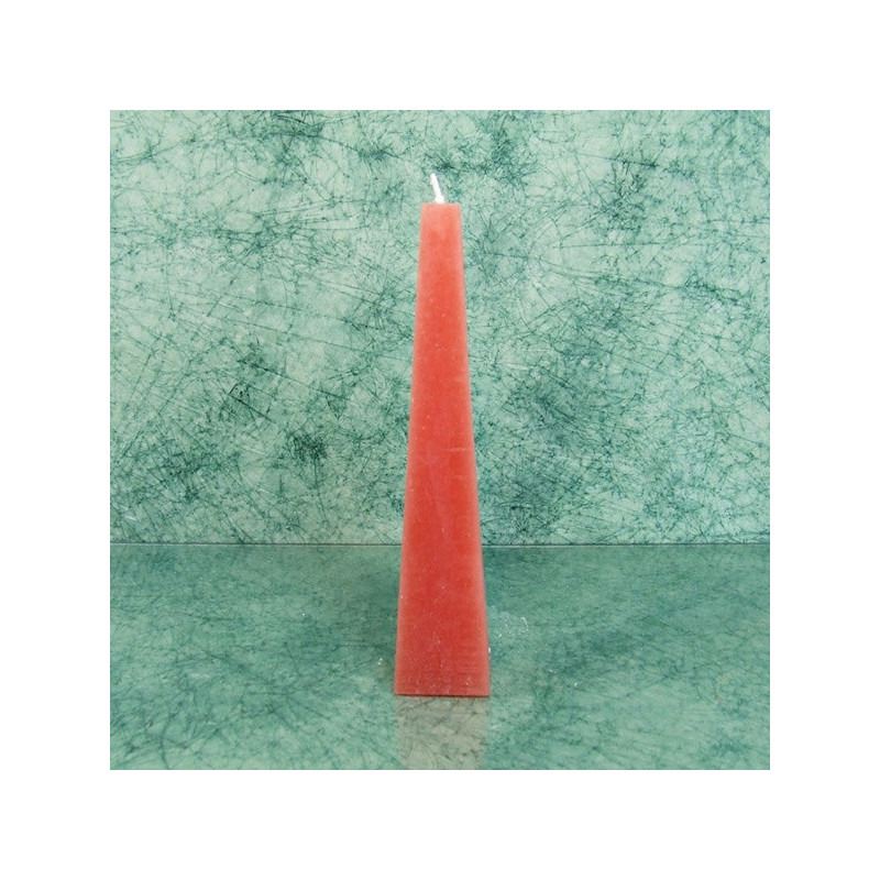 Piramis rusztikus gyertya * rózsaszín, korall * 25 cm