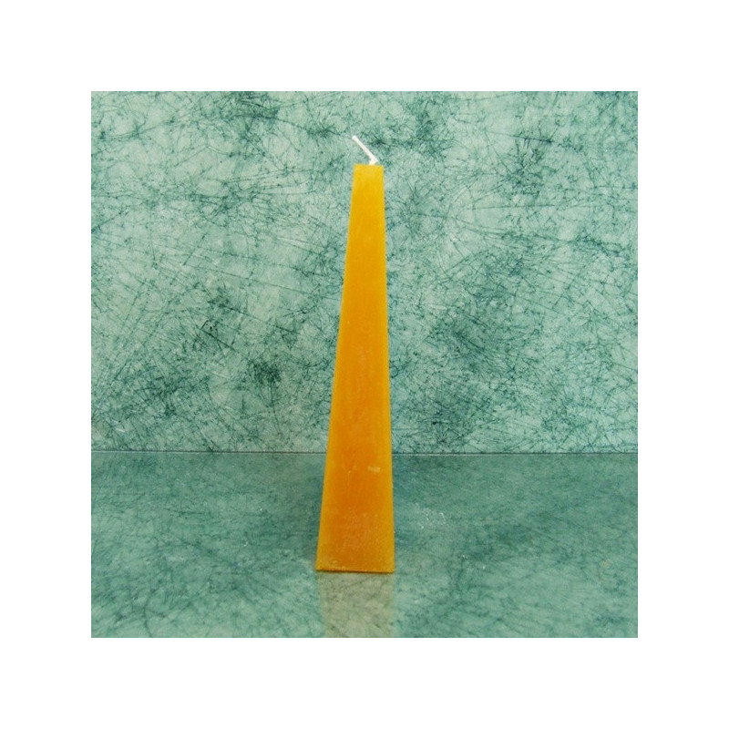 Piramis rusztikus gyertya * sárga, napsárga * 25 cm