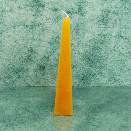 Piramis rusztikus gyertya * sárga, napsárga * 25 cm