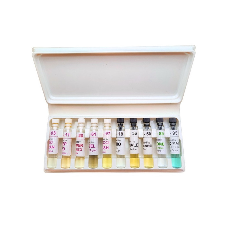 Top-Ten illatminta-doboz  * 5 x 2 ml női és 5 x 2 ml férfi parfümfiola
