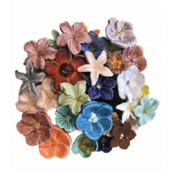 Kerámia virágcsokor kicsi, 10 szál/csokor, kedvezményes áron