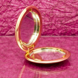 Arany kozmetikai tükör + METAL GOLD, arany színű 10 ml-es utántölthető parfümszóró szettben