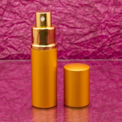 Arany kozmetikai tükör + METAL GOLD, arany színű 10 ml-es utántölthető parfümszóró szettben