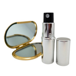 Ezüst/arany zsebtükör * ovális