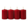 Adventi gyertya, bordó színű, 4x6 cm, 4 db/csomag