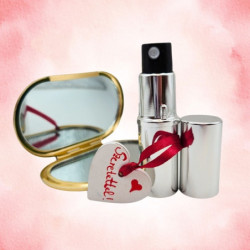 Ezüst/arany zsebtükör * ovális