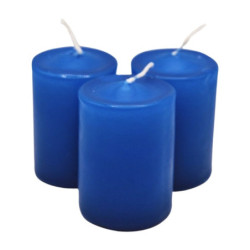 Adventi gyertya, kék színű, 4x6 cm, 4 db/csomag