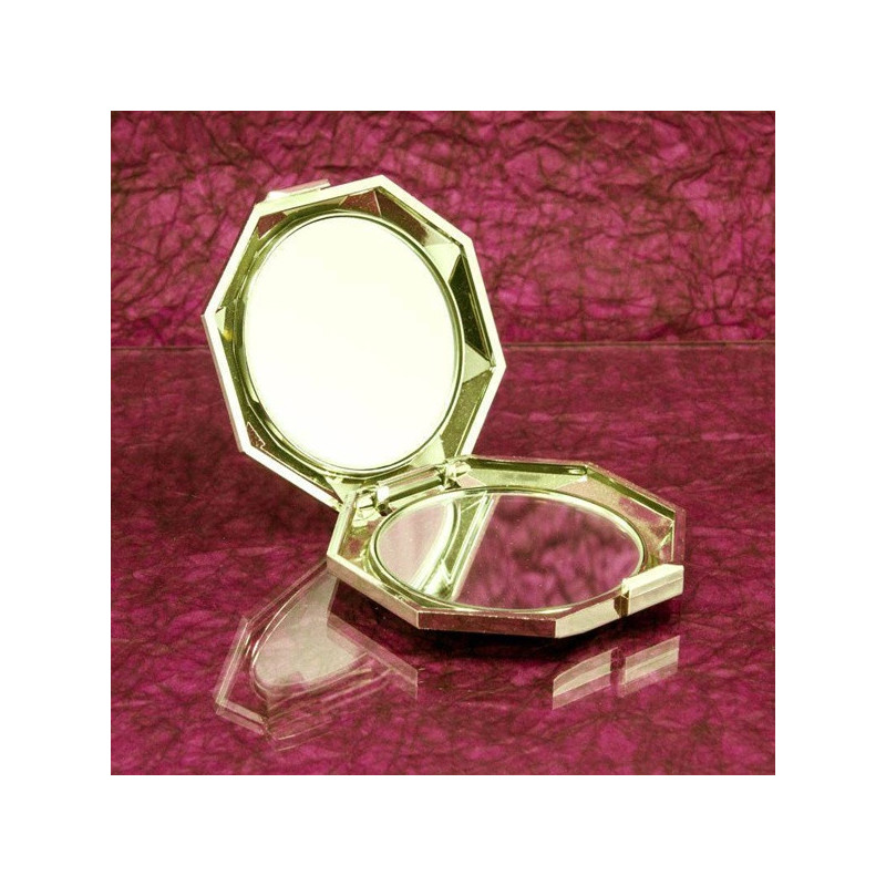 Ezüst zsebtükör * nyolcszög, Ø 6,5 cm